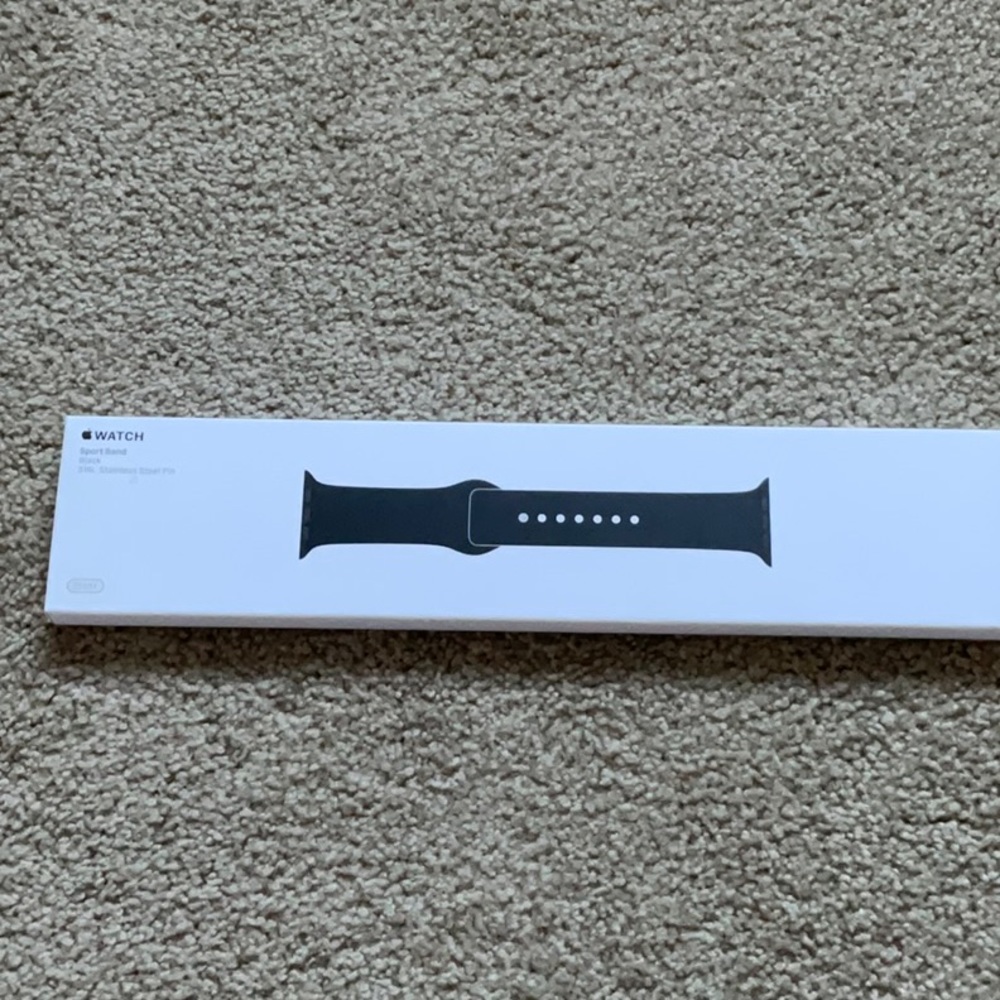 Brand new Apple Watch sport band in black. 38mm